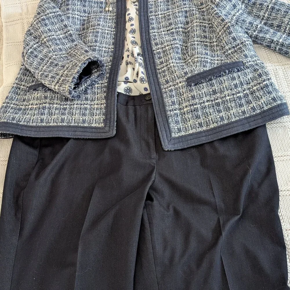 Talbot's polished denim dress trousers; work wear.. Size 18WP (women's petite) - Picture 2 of 13